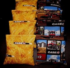 Red CASE IH Tractor Country fabric harvest 8 ACA Regulation Corn Hole Game Bags