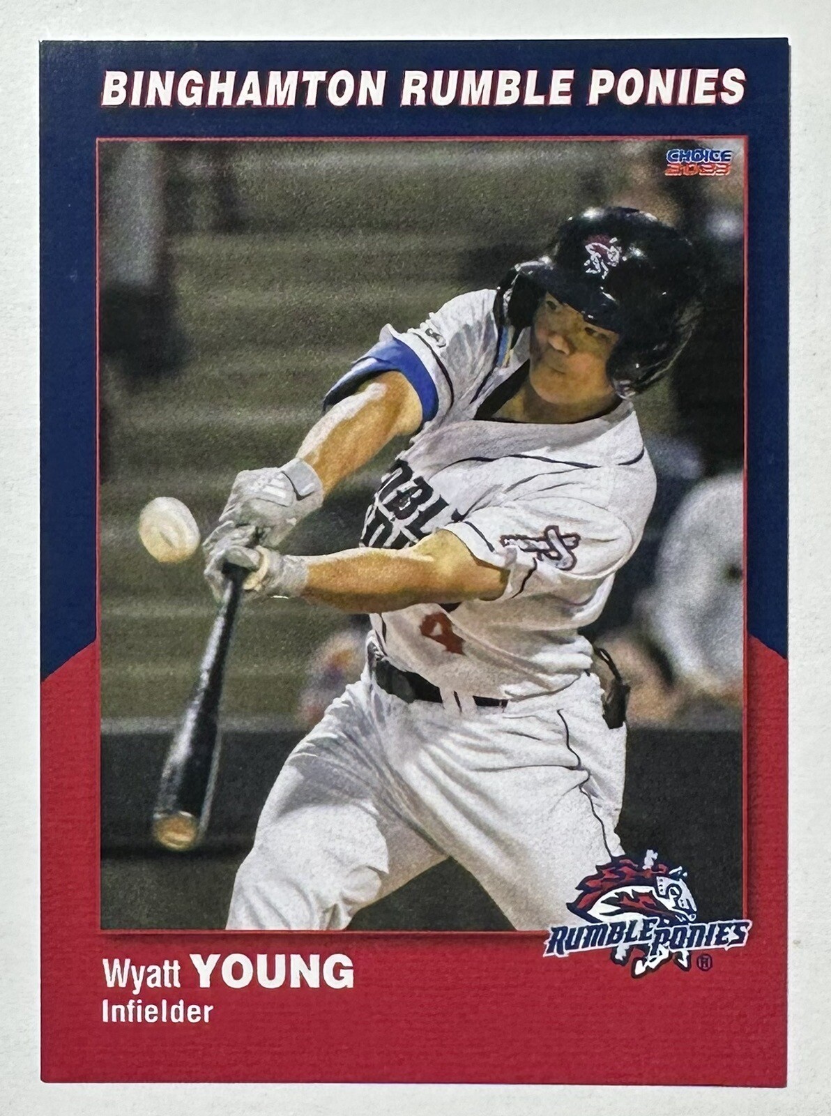 2023 Wyatt Young Minor League Rookie Card Binghamton Rumble Ponies Mets