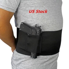 US Tactical Concealed Belly Band Holster Elastic Band Waist Holste Ambidextrous