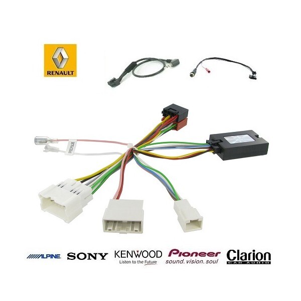 Commande au volant Renault Twingo 2012-2014 avec interface autoradio Alpine complet