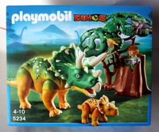 PLAYMOBIL DINOSAURIOS 5234 TRICERATOPS Y BEBÉ DINOSAURIO 2011 ¡NUEVO PRECINTADO!