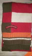 New Miniman Designer baby boy 6m cute stripe knit scarf grey/red BNWT 100%cotton