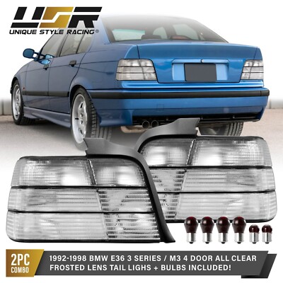ALL CLEAR OE Style Euro Tail Light Pair For 92-99 BMW 3 Series E36