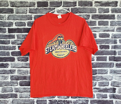   Quad City Steamwheelers IFL Indoor Football Red Shirt Men's Large L Cotton