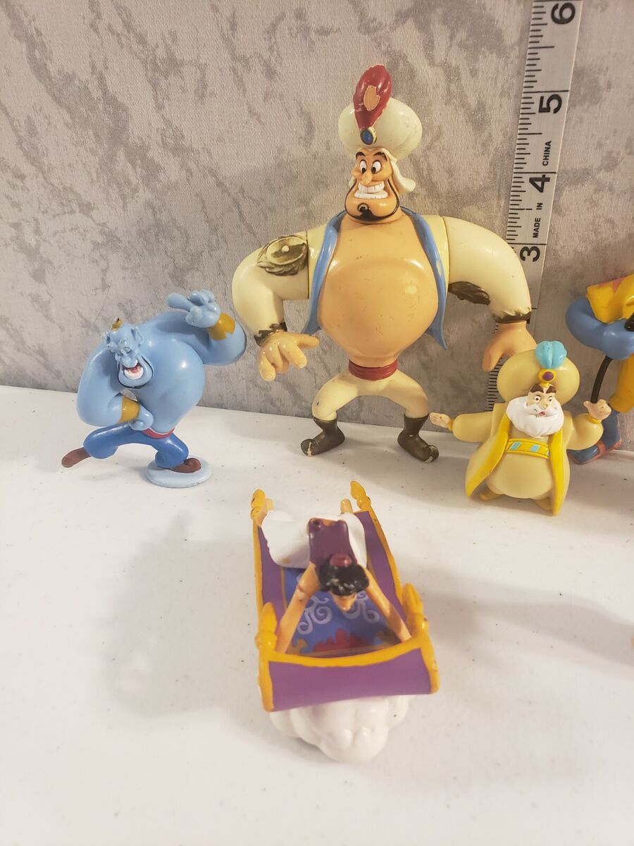 Vintage Disney Aladdin Figure Lot Aladdin Genie Sultan Human Vintage Disney Aladdin Figure Lot Aladdin Genie Sultan Human
