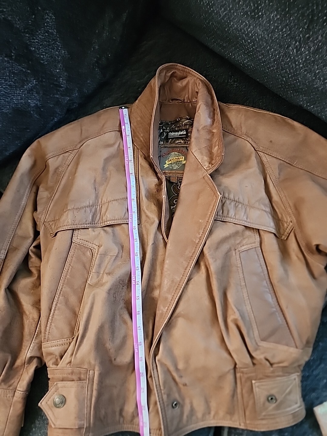 Vintage Thinsulate 100% leather jacket Classic Lo… - image 3