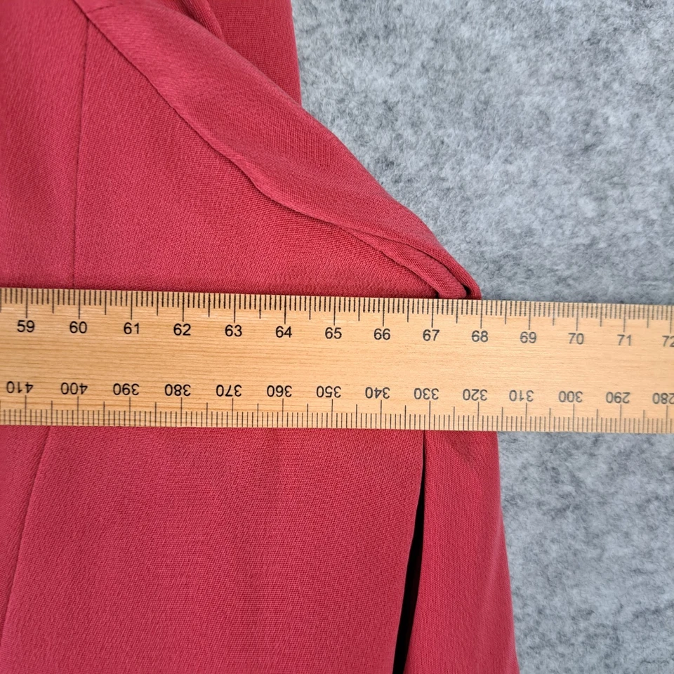Traje Blazer Colección Style & Co Mujer 24 Rojo Coral Seda Negocios Oficina NUEVO Foto 4 de 4