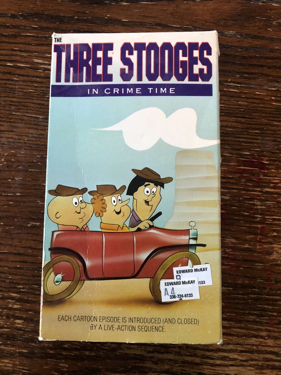 The Three Stooges In Crime Time Very Rare VHS Cartoon Animated 80s