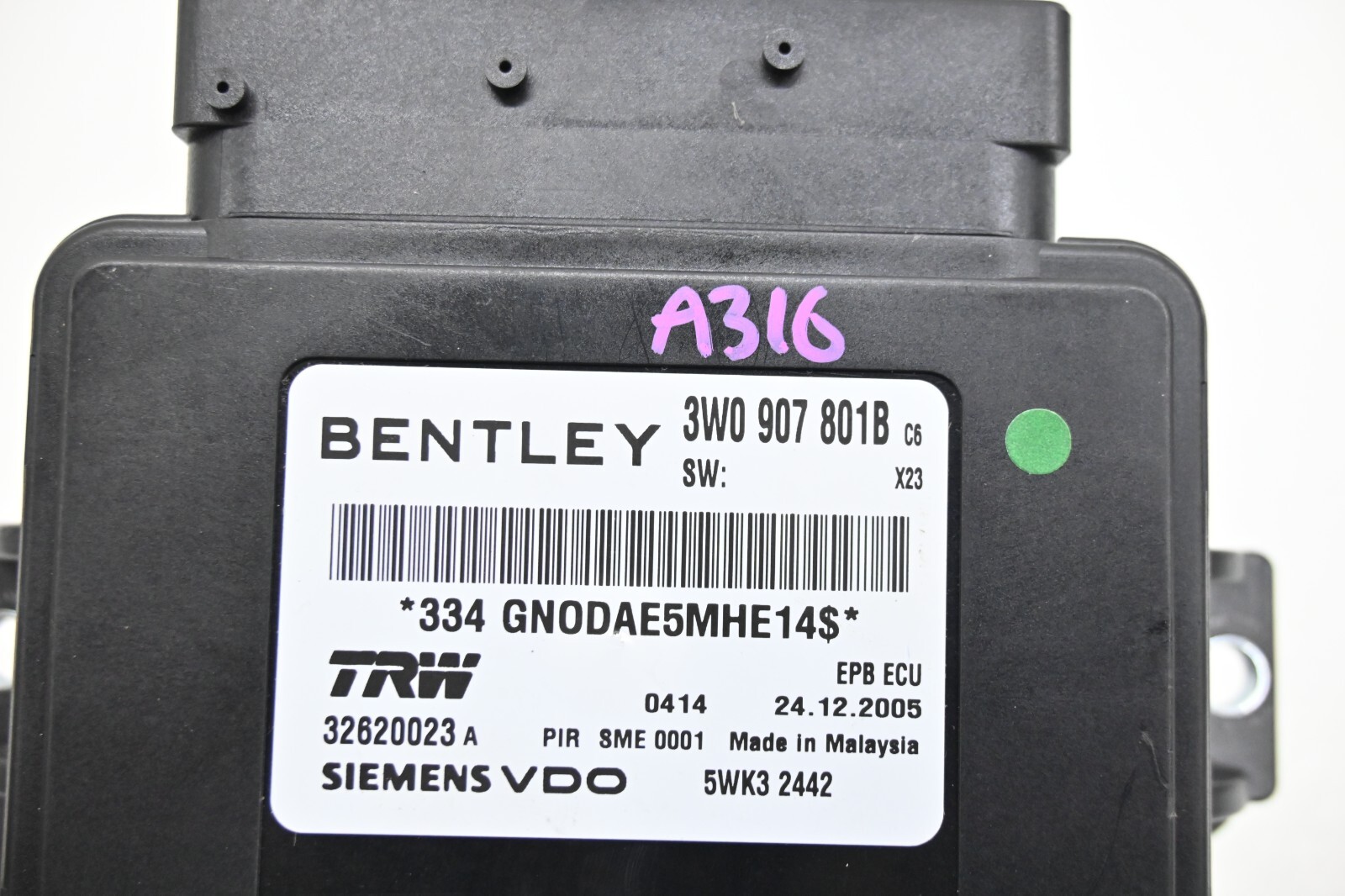 ⭐ 03-07 Bentley Continental Electric Parking Park Actuator Module Unit Ecu Oem