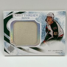 2010-11 Upper Deck Ultimate Collection Debut Threads Patch Justin Falk #JF /35
