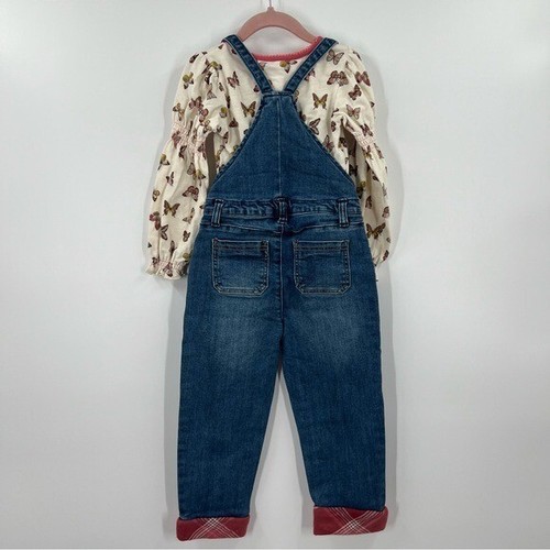 Matilda Jane Harvest Fit Jean Overalls Fall Flutter Set Girls Size 4 Matching - Picture 5 of 13