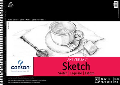 Canson Universal Spiral Sketch Book 18''X24''-35 Sheets