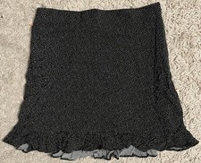 ABERCROMBIE  FITCH black white Polka Dot short mini skirt small s