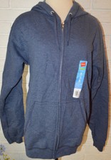 Men's Hanes Navy Blue Long Sleeve Full Zip Comfort Soft Hoodie Sweater S,M,XL2XL