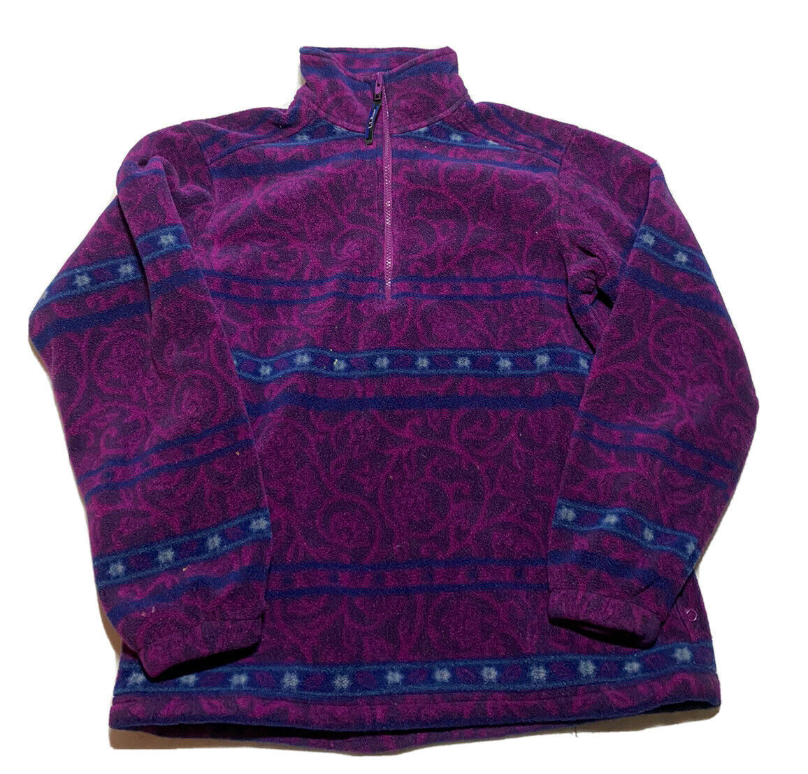 L.L.Bean Vintage 90s Womens Small 1/4 Zip Fleece USA Made Q2 L.L.Bean Vintage 90s Womens Small 1/4 Zip Fleece USA Made Q2