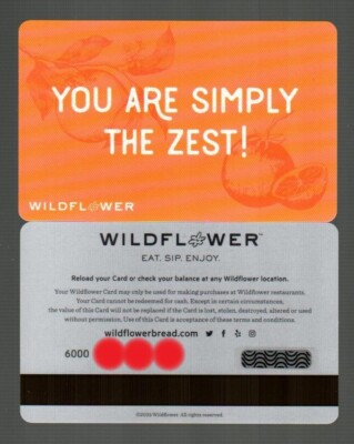 WILDFLOWER You are Simply the Zest ( 2023 ) Gift Card ( $0 )