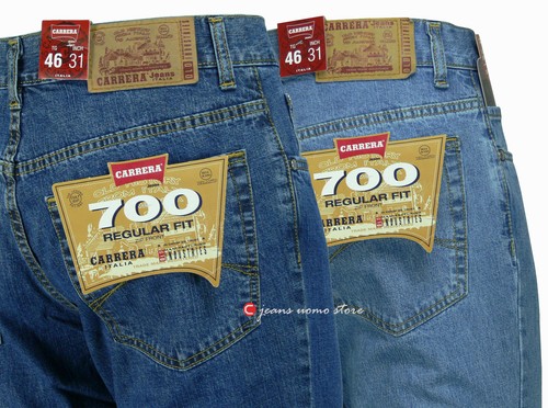 Jeans uomo 5 tasche regular pantaloni cotone denim leggero tg 46/62 Carrera  700