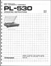 Pioneer PL-530 Turntable Owners Manual