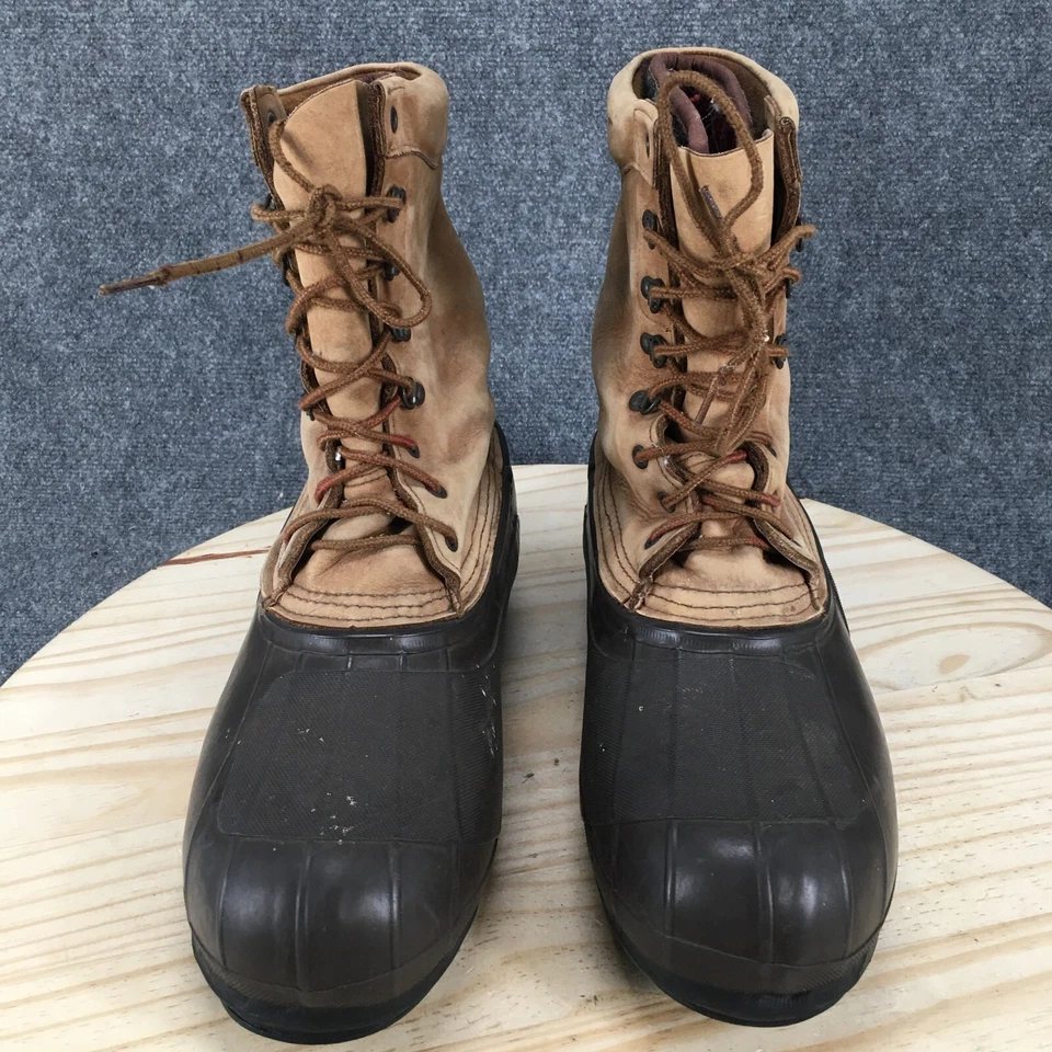 Botas impermeables LaCrosse para hombre 13 cuero marrón con cordones punta redonda acolchadas al tobillo Foto 4 de 4