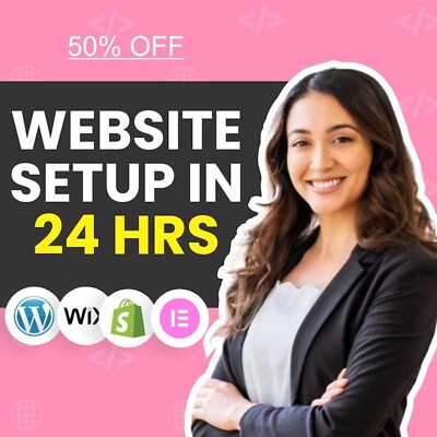 Shopify,WordPress,Wix,Squarespace Complete Website Setup in 24 Hours