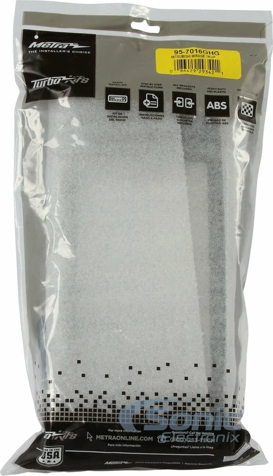 Kit de instalación de tablero doble DIN Metra 95-7016GHG Select 2014-2017 Mitsubishi Mirage Foto 2 de 3