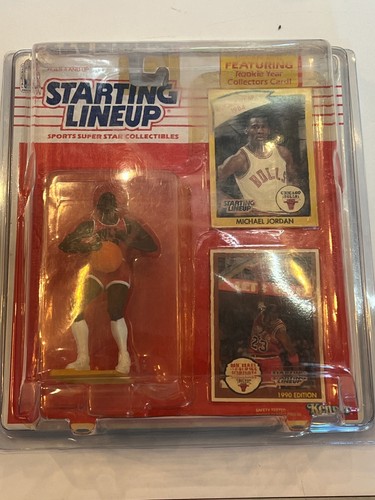 Michael Jordan Chicago Bulls Starting Lineup 1990 Kenner Rookie Year Card NIB - 第 1/2 張圖片