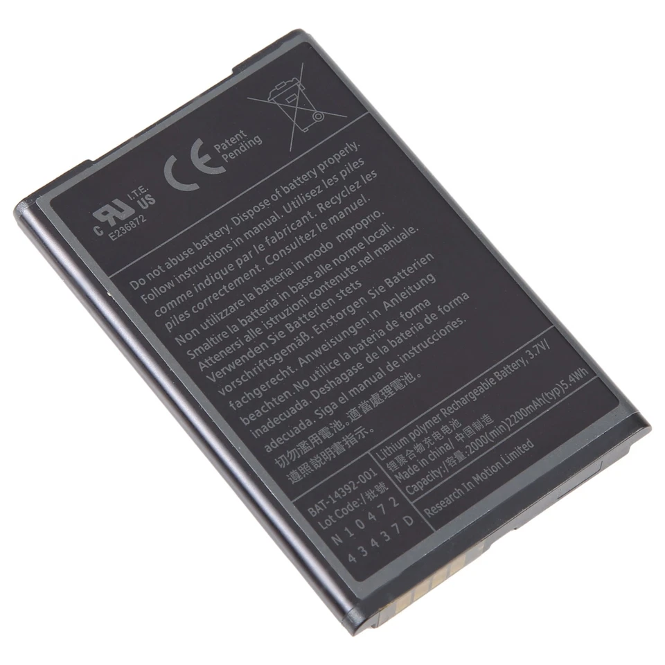 Batería de repuesto para Blackberry M-S1 Bold 9000/9700 2000 mAh BAT-14392-001 Foto 2 de 4