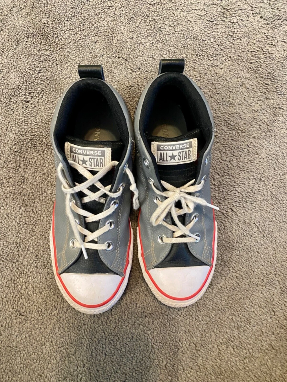 Converse Mid Street pelle grigia per junior taglia 3 junior 661888C