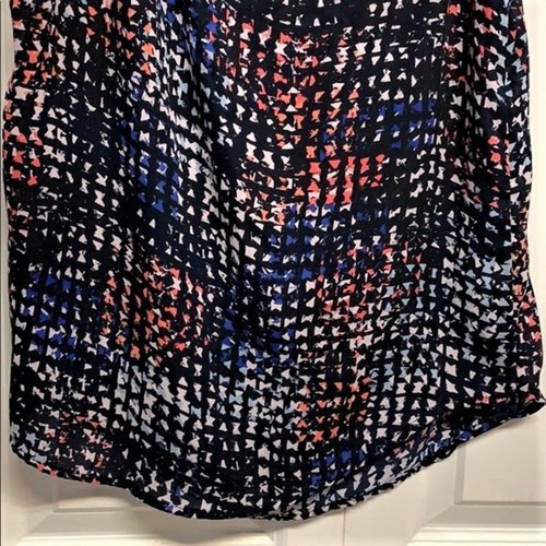 Olive & Oak Multi Color Print Sheer Zipper Back Boxy Cami Tank Size XS - Picture 3 of 6
