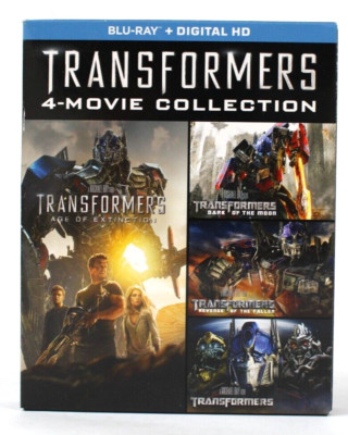 Transformers 1-4 [Blu-ray, 4 Disc Set] Box Set #0620FG MINT Discs