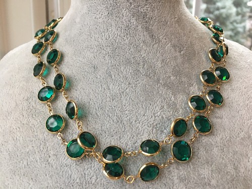 Vintage Swarovski Swan Emerald Green 