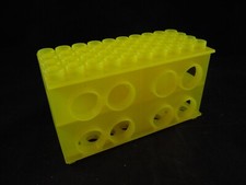 TUFFBLOK XL Plastic 4-Way Tube Racks Heavy Duty PP 8/20/24/40 12-30mm OD Yellow