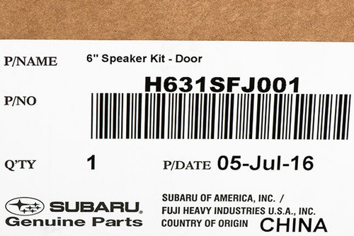 NEW 13-21 Subaru Speaker Upgrade Kit by Kicker Impreza STI WRX OEM H631SFJ001 - Bild 5 von 5