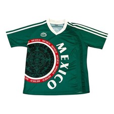 Mexico Calendario Azteca Arza Soccer Jersey - Green, Short Sleeve, Medium