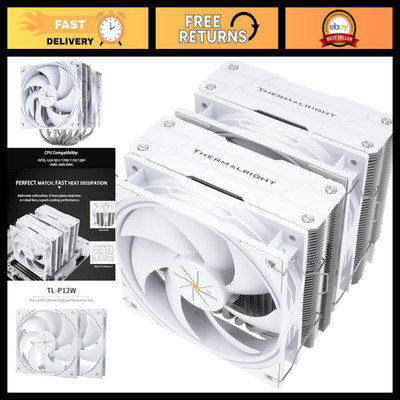 High-Performance CPU Cooler, 6 Heat Pipes, Dual 120mm PWM Fans, AMD/Intel Compat