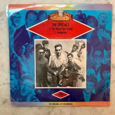 RC166 THE SPECIALS  TOO MUCH TOO YOUNG  7 Vinyl Old Gold 1980 EX/VG+ 1st A1/B1