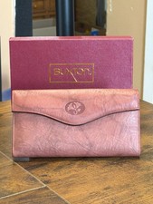 Vintage Buxton Brown Leather Organizer Clutch Wallet New Old Stock.