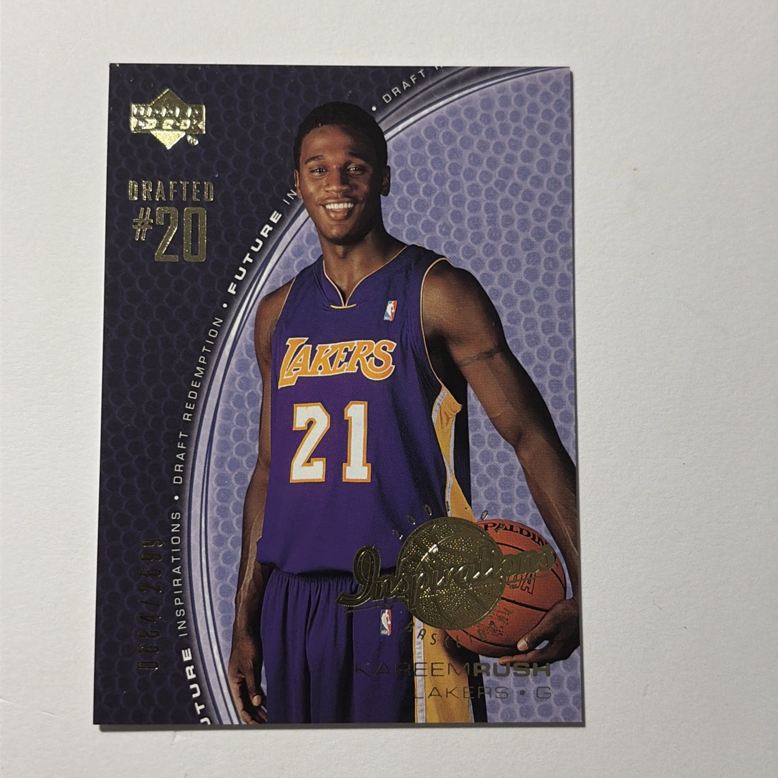 2001-02 Upper Deck Inspirations - 2002 Draft Kareem Rush #163 /2699 (RC)