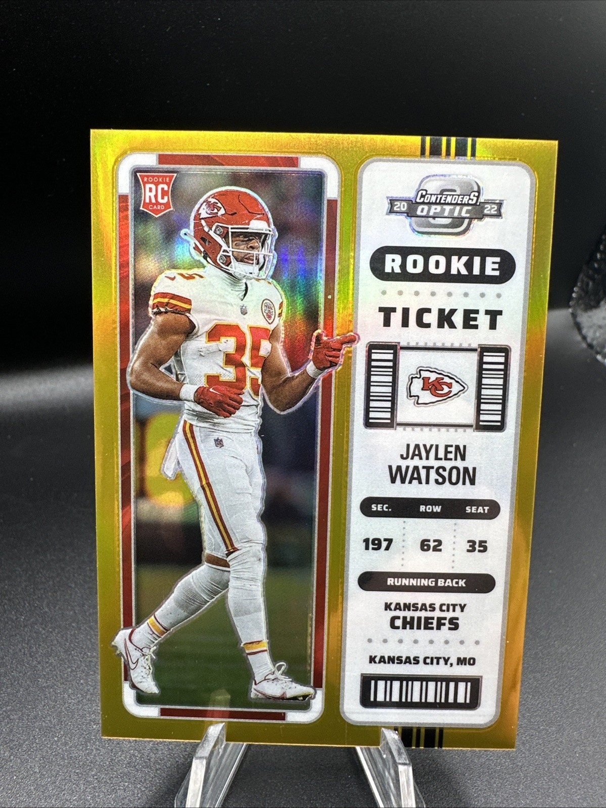 Jaylen Watson Panini Contenders Optic #97 Gold