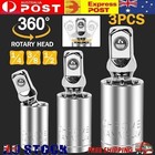 Impact Universal Joint Socket Swivel Set 1/2" 3/8" 1/4"Drive Joint Set Adapters