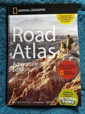 2025 Road Atlas: Adventure Edition National Geo USA United States, Canada Mexico