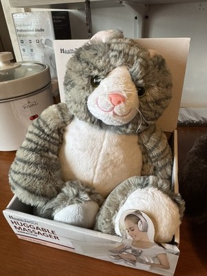 Health Touch Plush Vibrating CAT Huggable Massager Relaxing Vibration New