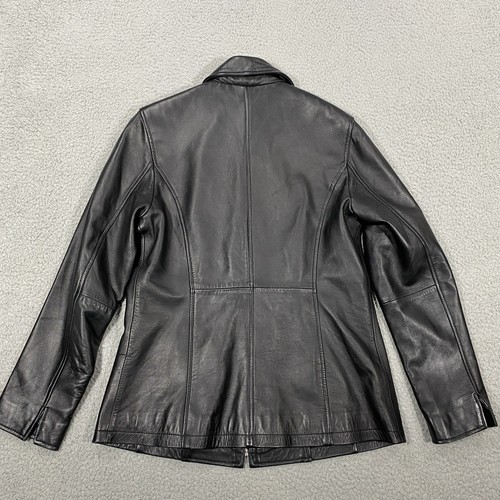 Sonoma Jacket Women's Medium Black Lambskin Soft Leather Full Zip Life+ Style - Picture 2 of 9