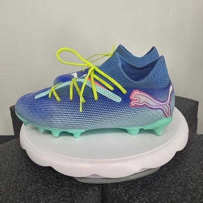 Puma Future 7 Pro FG/AG Blue Green Soccer Cleats Women 5 Men 3.5 107944-01