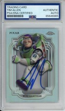 2024 TOPPS CHROME DISNEY REFRACTOR CARD BUZZ LIGHTYEAR SIGNED TIM ALLEN PSA DNA