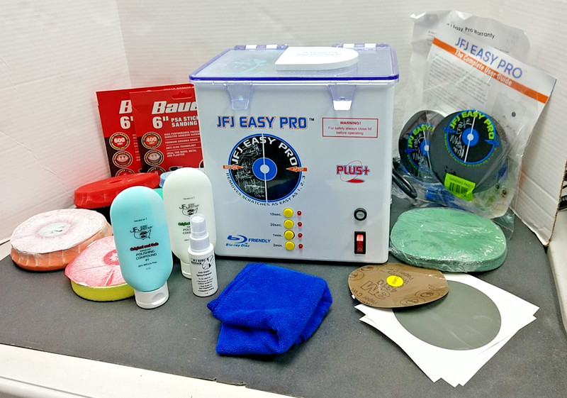 JFJ Easy Pro Total Disc Repair Machine Lot - Tested & Works!