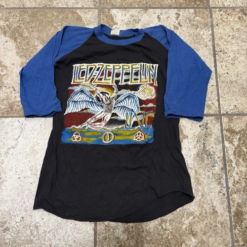 Vintage Led Zeppelin Live Shirt Raglan 3/4 Sleeve Large Rare | eBay