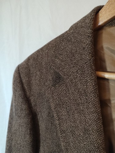 Pure 100% Wool/Tweed Jacket/Coat Sports Mens Size 40 R Brown Vintage Retro - Picture 4 of 13