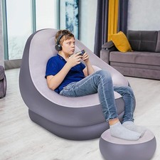 Inflatable Gaming Chair with Footstool Deluxe Lounger Benross Avenli