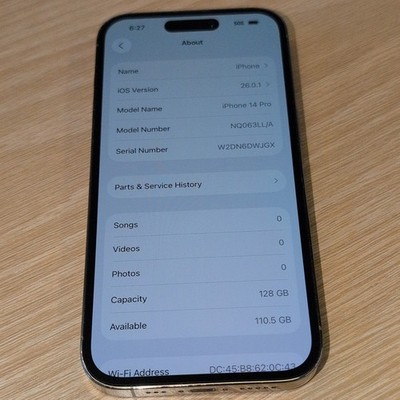 Apple iPhone 14 Pro 128GB Unlocked Gold A2650 48MP A16 Bionic GSM iOS